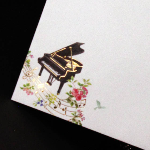 シーズナルハーモニー ピアノ 音符 音楽雑貨 封筒