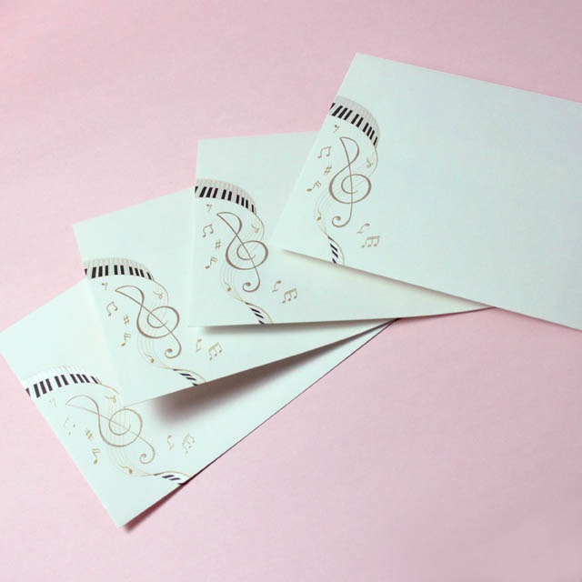 ト音記号とハーモニー 封筒 音楽雑貨 音楽グッズ