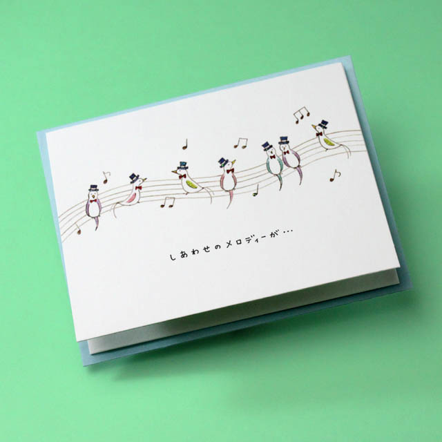 鳥とメロディ 多目的カード 音楽雑貨 音楽グッズ