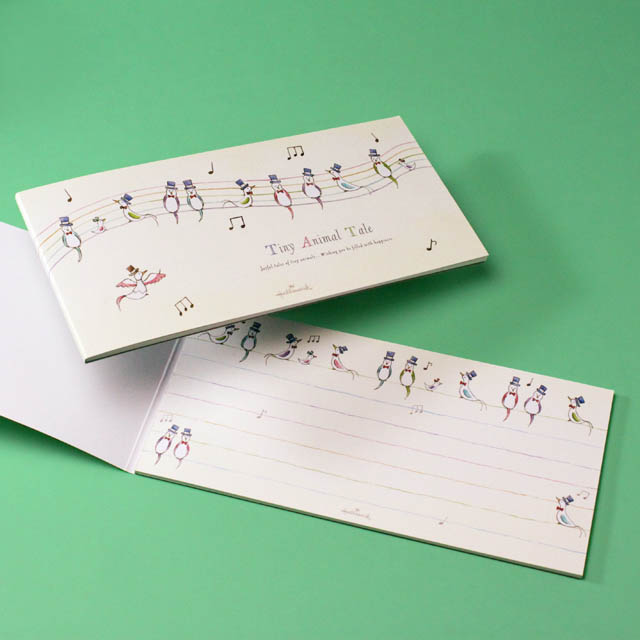 鳥とメロディ 一筆箋 音楽雑貨 音楽グッズ