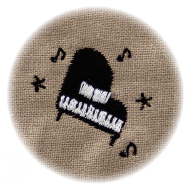 音楽刺繍マスク グランドピアノ 音楽雑貨 音楽グッズ
