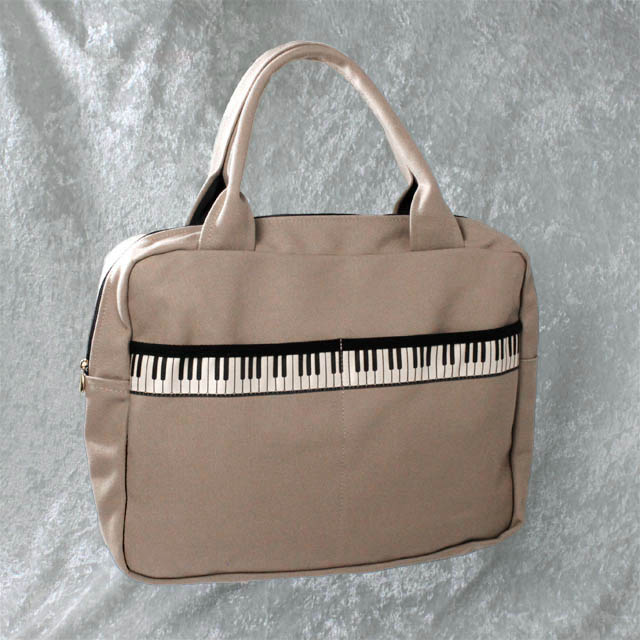 鍵盤織リボン レスナーバッグ ピアノ 音楽雑貨