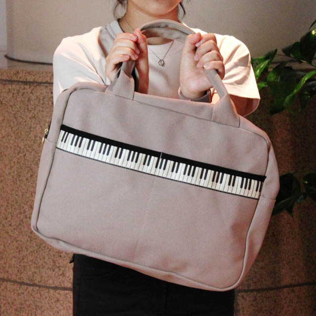 鍵盤織リボン レスナーバッグ ピアノ 音楽雑貨