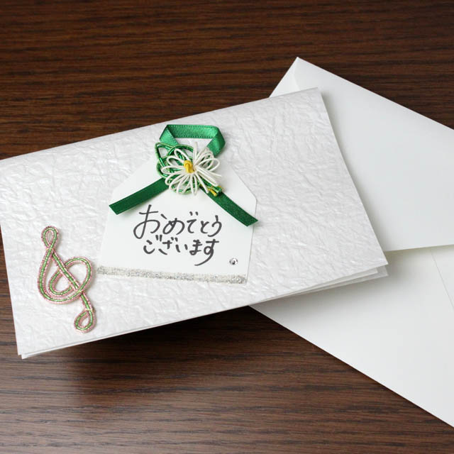 スワロフスキー 多目的カード ト音記号 音楽雑貨