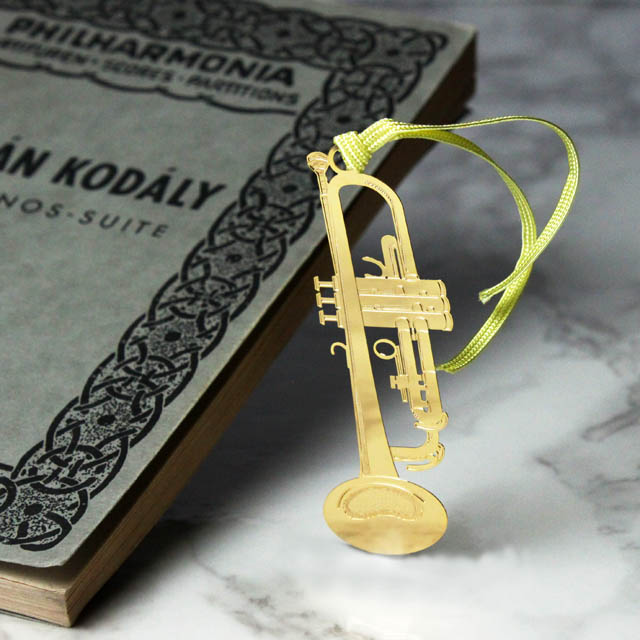 トランペット Trumpet きんのしおり 純金メッキ栞 音楽雑貨 音楽グッズ