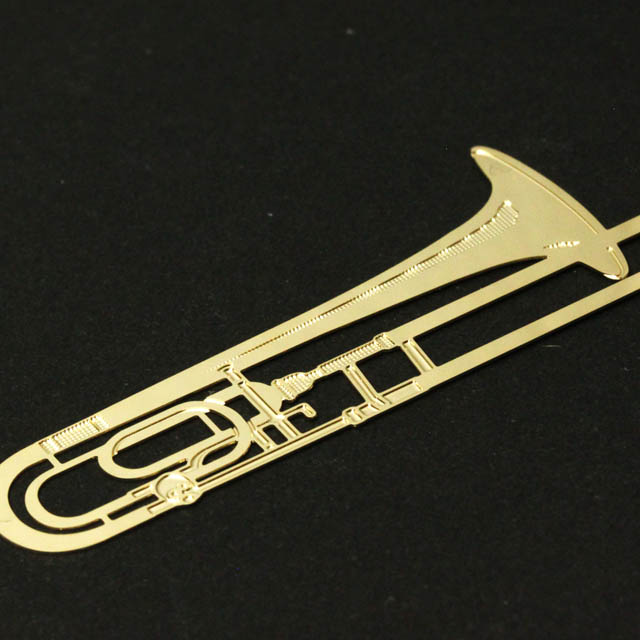 トロンボーン Trombone きんのしおり 純金メッキ栞 音楽雑貨 音楽グッズ