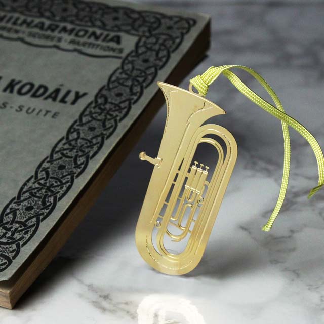 チューバ Tuba きんのしおり 純金メッキ栞 音楽雑貨 音楽グッズ