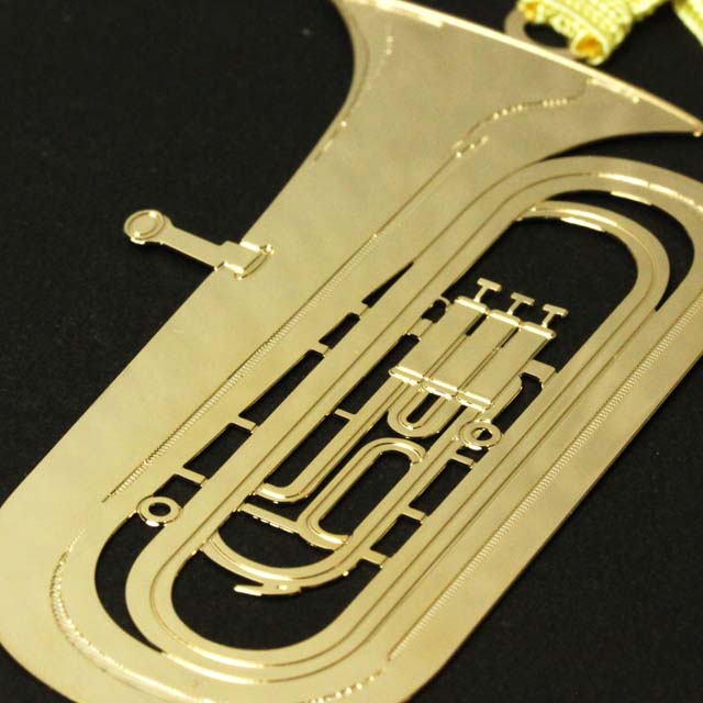 チューバ Tuba きんのしおり 純金メッキ栞 音楽雑貨 音楽グッズ