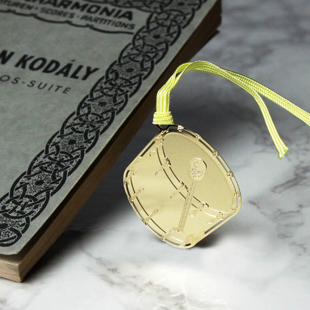 純金メッキ栞 《バスドラム》 833492 音楽雑貨・アクセサリー