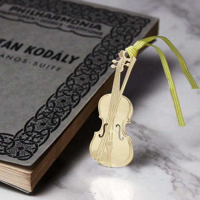 ヴィオラ Viola きんのしおり 純金メッキ栞 音楽雑貨 音楽グッズ