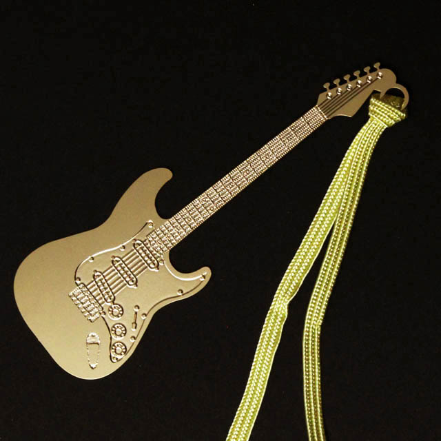 栞 純金メッキ栞 《エレキギター》 833423 音楽雑貨・アクセサリー