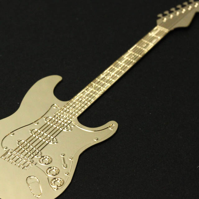エレキギター きんのしおり 純金メッキ栞 音楽雑貨 音楽グッズ