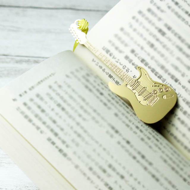 エレキギター きんのしおり 純金メッキ栞 音楽雑貨 音楽グッズ