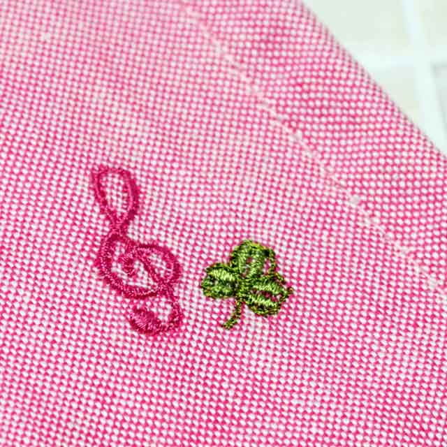 オックスフォード生地 音楽刺繍マスク ト音記号 音楽雑貨 音楽グッズ
