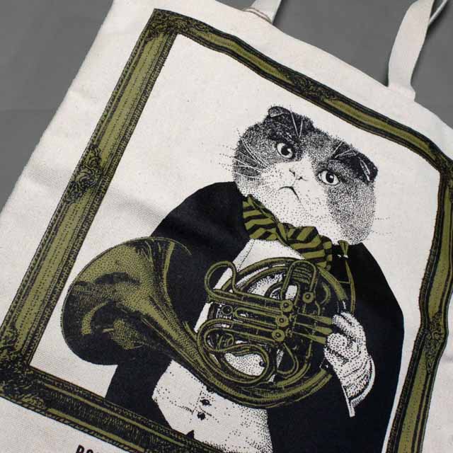 ホルン 厚手コットンキャンバス トート 音楽雑貨