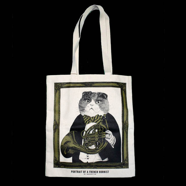 ホルン 厚手コットンキャンバス トート 音楽雑貨