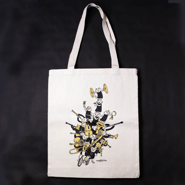 楽器 自転車 厚手コットンキャンバス トート 音楽雑貨