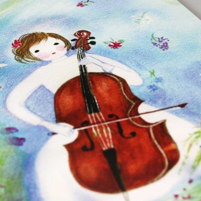 唐沢静 ポストカード 絵葉書 音楽雑貨 Hiromi Uekusa Cello