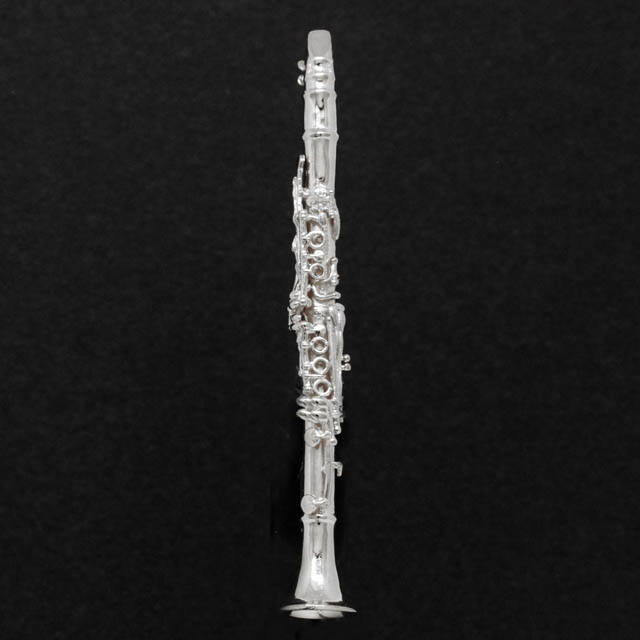 SV925 シルバー ブローチ 《究極のクラリネット》 k24メッキ仕上