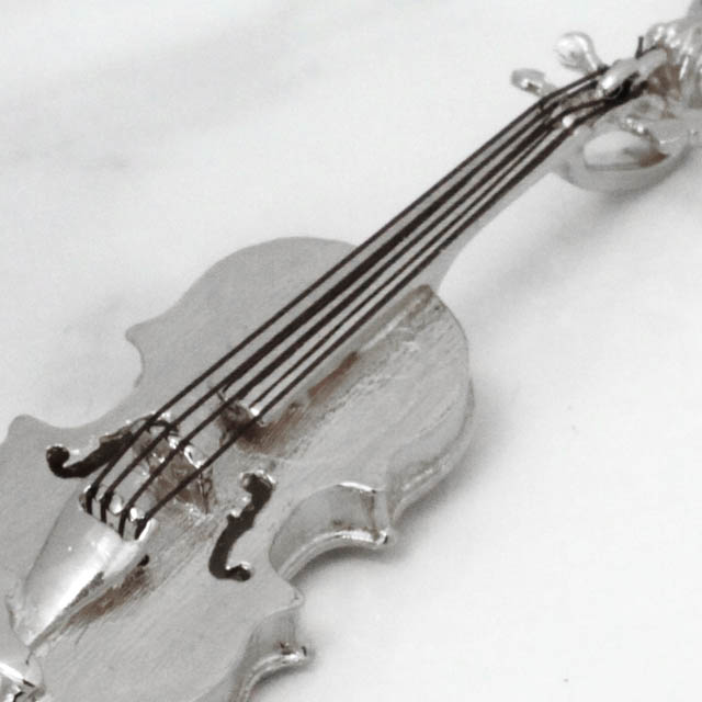 ヴァイオリン Violin シルバー ペンダント SV925 音楽雑貨 音楽アクセサリー