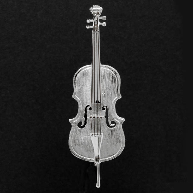 チェロ Violoncello シルバー ブローチ SV925 音楽雑貨 音楽アクセサリー