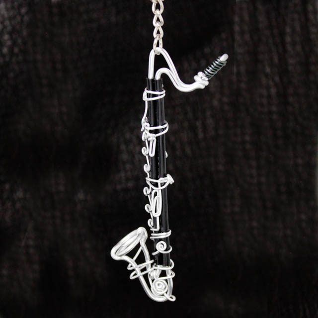 wire art ワイヤーアート バスクラリネット Bass Clarinet 音楽雑貨 音楽グッズ