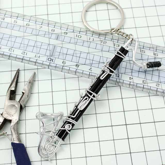 wire art ワイヤーアート バスクラリネット Bass Clarinet 音楽雑貨 音楽グッズ