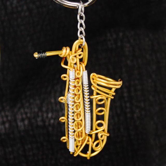 wire art ワイヤーアート バリトンサックス,Baritone Sax 音楽雑貨 音楽グッズ