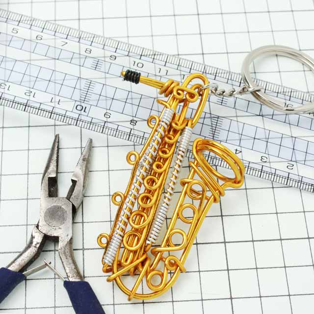 3D Wire Art バリトンサックス 100589 音楽雑貨・アクセサリー