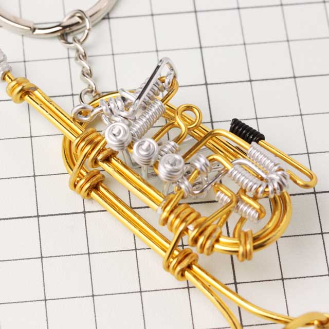 wire art ワイヤーアート ロータリー トランペット Rotary Trumpet 音楽雑貨 音楽グッズ