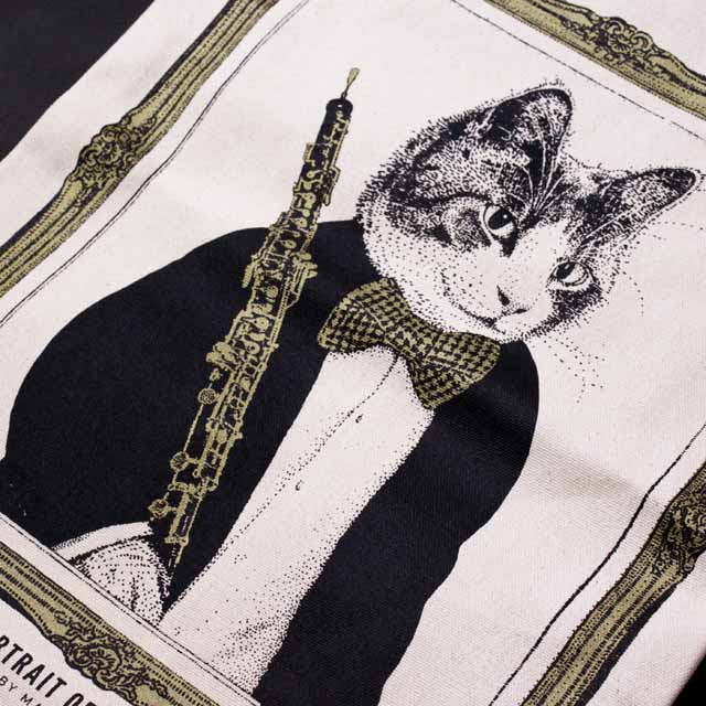 オーボエ Oboe 厚手コットンキャンバス トート 音楽雑貨