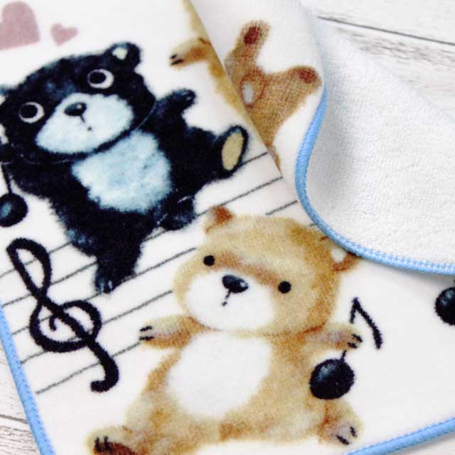 クマ 音符 タオル 音楽雑貨