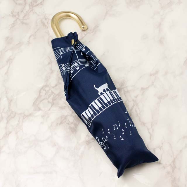 軽量傘 折畳み傘 楽譜 ピアノ鍵盤 音楽雑貨