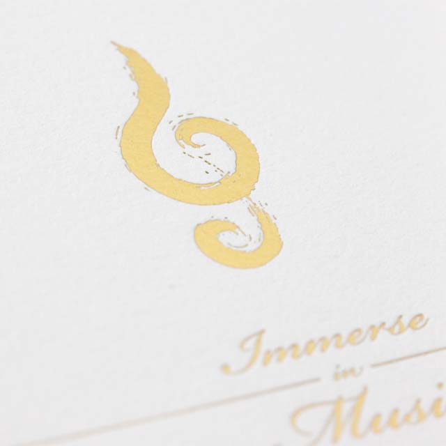 ト音記号 G-Clef 絵葉書 ポストカード 箔押 音楽雑貨