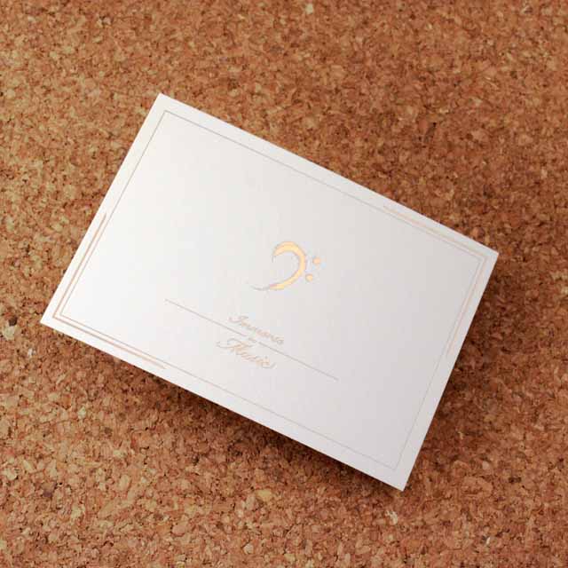 ヘ音記号 F-Clef Bass-Clef 絵葉書 ポストカード 箔押 音楽雑貨