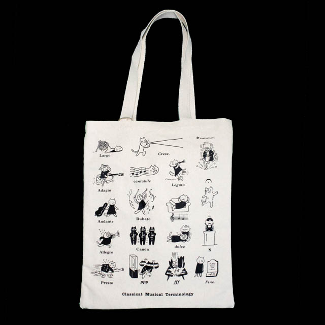Classic Cat 音楽用語図説 トートバッグ 音楽雑貨 音楽グッズ