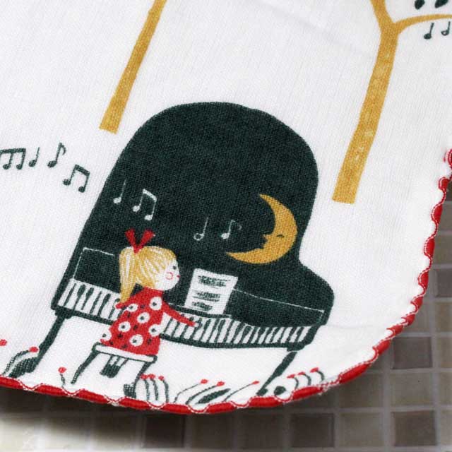 作曲家 ピアノ ShinziKatoh タオルハンカチ 音楽雑貨 音楽小物