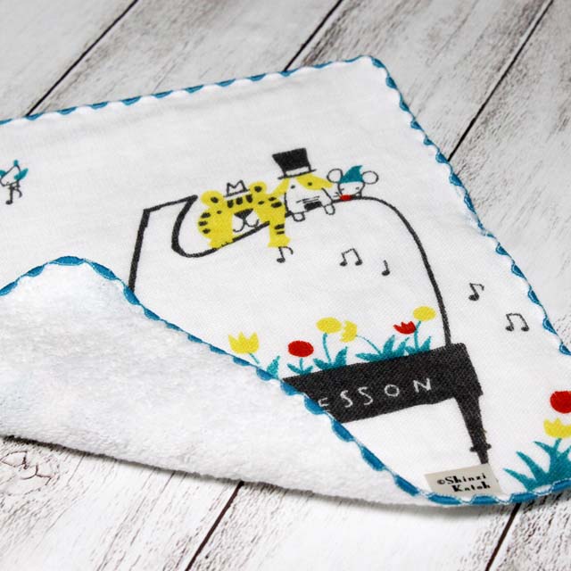 ピアノレッスン ピアノ ShinziKatoh タオルハンカチ 音楽雑貨 音楽小物