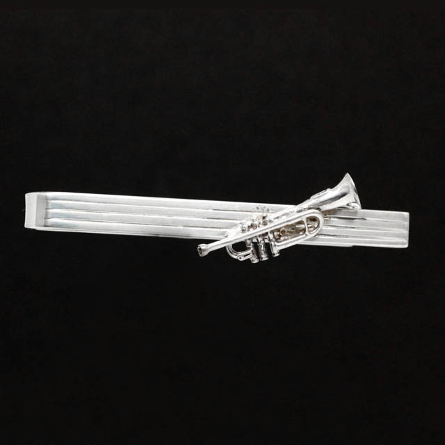 Silver シルバー タイバー タイピン トランペット Trumpet 音楽雑貨