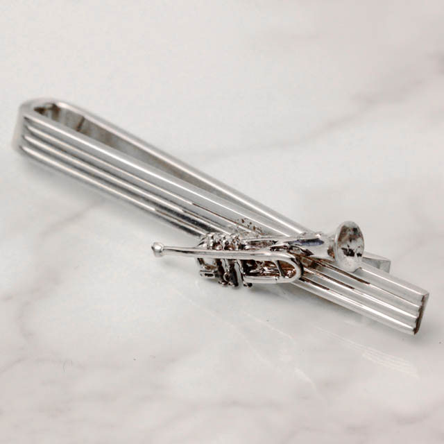 Silver シルバー タイバー タイピン トランペット Trumpet 音楽雑貨