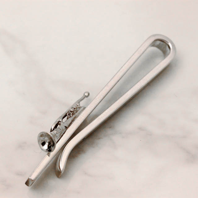Silver シルバー タイバー タイピン トランペット Trumpet 音楽雑貨