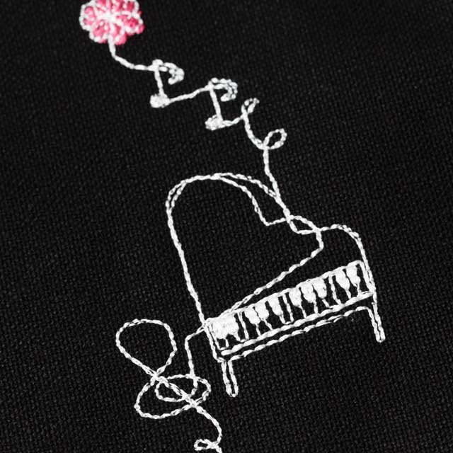 グランドピアノ マルチポーチ スケッチ刺繍 音楽雑貨