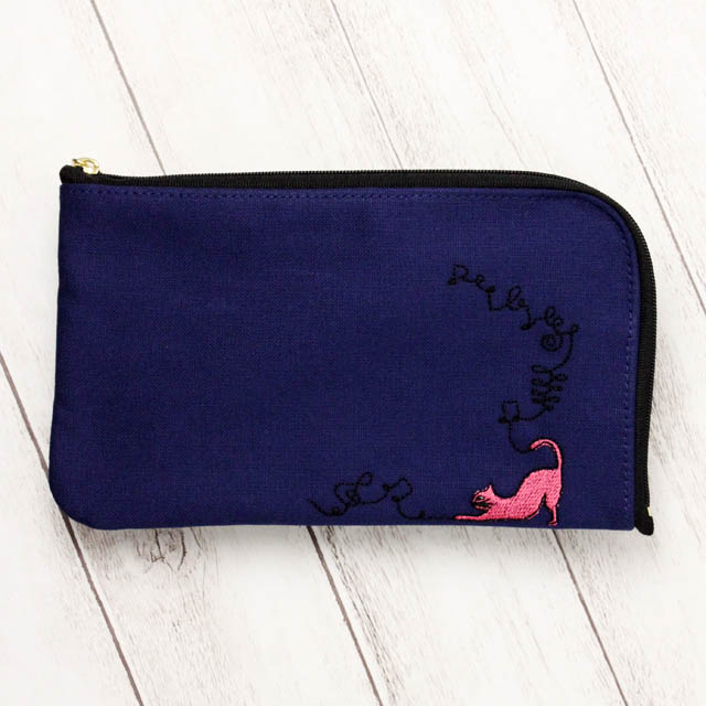 音符 マルチポーチ スケッチ刺繍 音楽雑貨