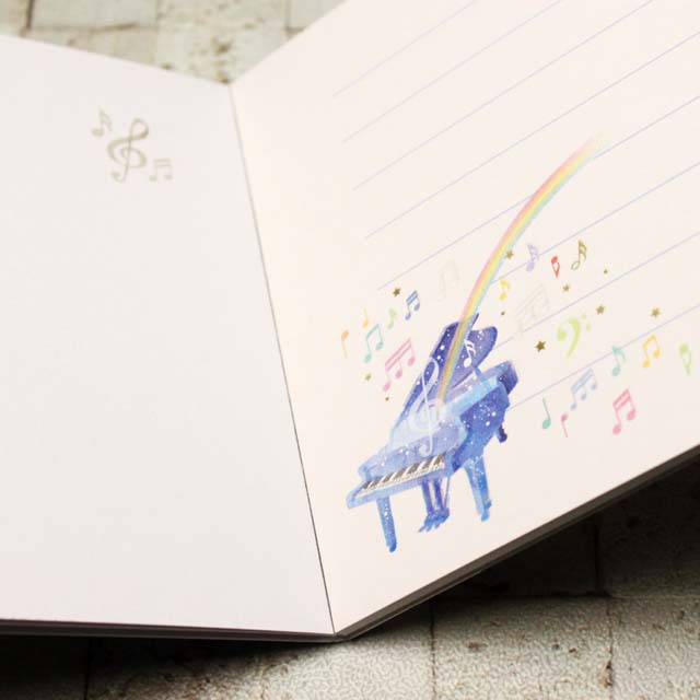 はがき箋 絵葉書 piano harmony ピアノハーモニー 音楽グッズ 音楽雑貨