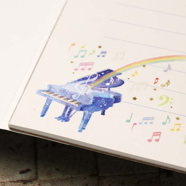 一筆箋 piano harmony ピアノハーモニー 音楽グッズ 音楽雑貨