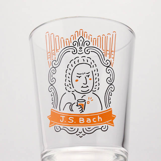 装飾用インテリアガラス バッハ Bach 音楽雑貨 音楽グッズ 作曲家