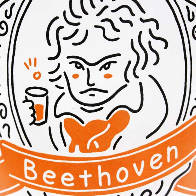 装飾用インテリアガラス ベートーヴェン Beethoven 音楽雑貨 音楽グッズ 作曲家