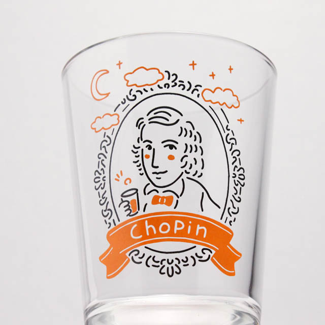 装飾用インテリアガラス ショパン Chopin 音楽雑貨 音楽グッズ 作曲家