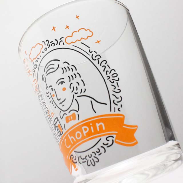装飾用インテリアガラス ショパン Chopin 音楽雑貨 音楽グッズ 作曲家