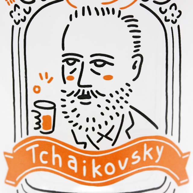 装飾用インテリアガラス チャイコフスキー Tchaikovsky 音楽雑貨 音楽グッズ 作曲家